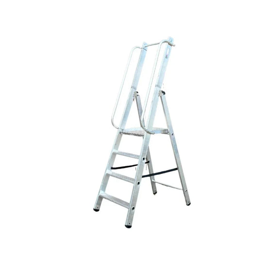 MUNK Plattformleiter - 3+1 Stufen - einseitig begehbar - mit Handlauf - leitern-outlet.de