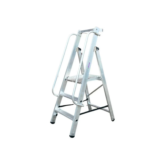 MUNK Plattformleiter - 2+1 Stufen - einseitig begehbar - mit Handlauf - leitern-outlet.de