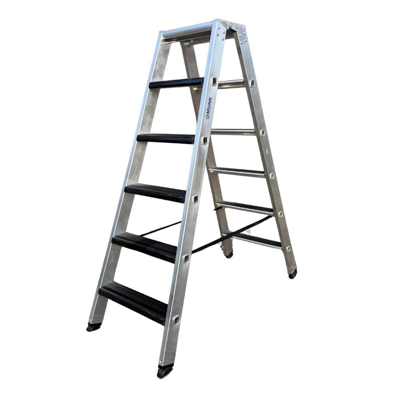 MUNK Stufen-Stehleiter - 2x6 Stufen - beidseitig begehbar *Ausstellungsware* *rutschfest*
