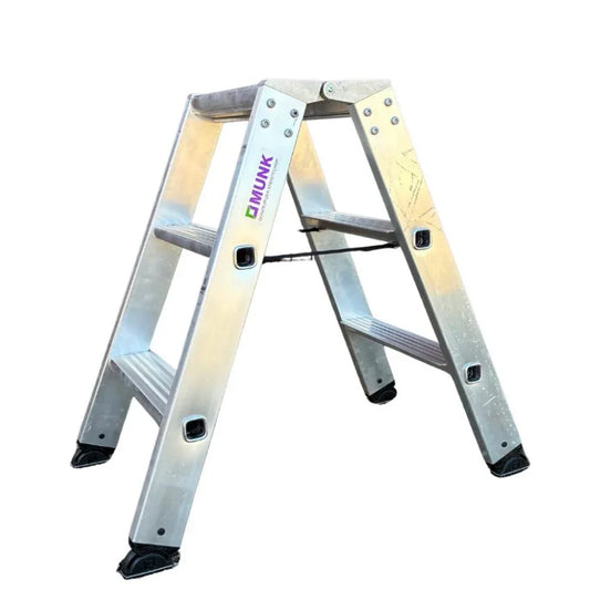 MUNK Stufen-Stehleiter - 2x3 Stufen - beidseitig begehbar