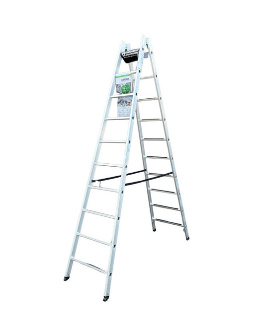 SONDERPREIS: MUNK Sprossen-Stehleiter - 2x10 Sprossen - beidseitig begehbar *Neuware*