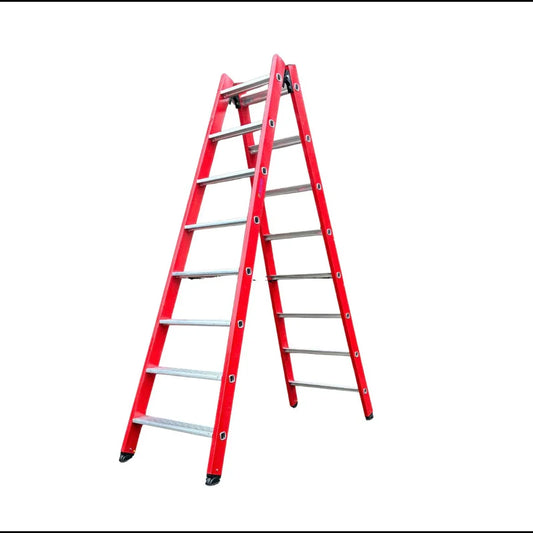 MUNK Stufen-Stehleiter GFK/Alu - 2x8 Stufen - beidseitig begehbar