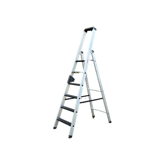 MUNK Stufen-Stehleiter - 5+1 Stufen - einseitig begehbar - bis 250kg belastbar
