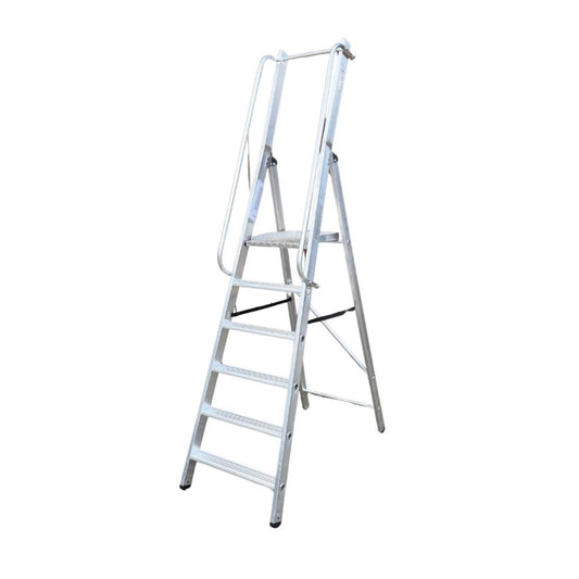 MUNK Plattformleiter ML - 5+1 Stufen - einseitig begehbar - mit Handlauf *Ausstellungsware*