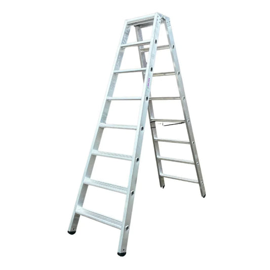 MUNK Stufen-Stehleiter - 2x8 Stufen - beidseitig begehbar