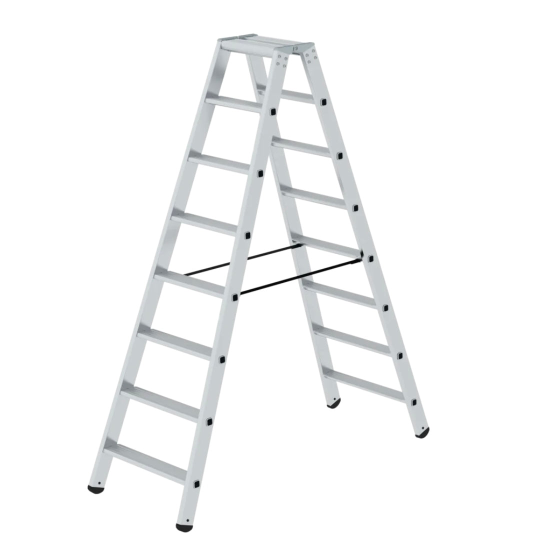 MUNK/Riesa Stufen-Stehleiter - 2x8 Stufen - beidseitig begehbar *Neuware*